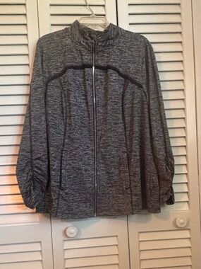 Livi Active Gray Heather Full-Zip Utility Jacket